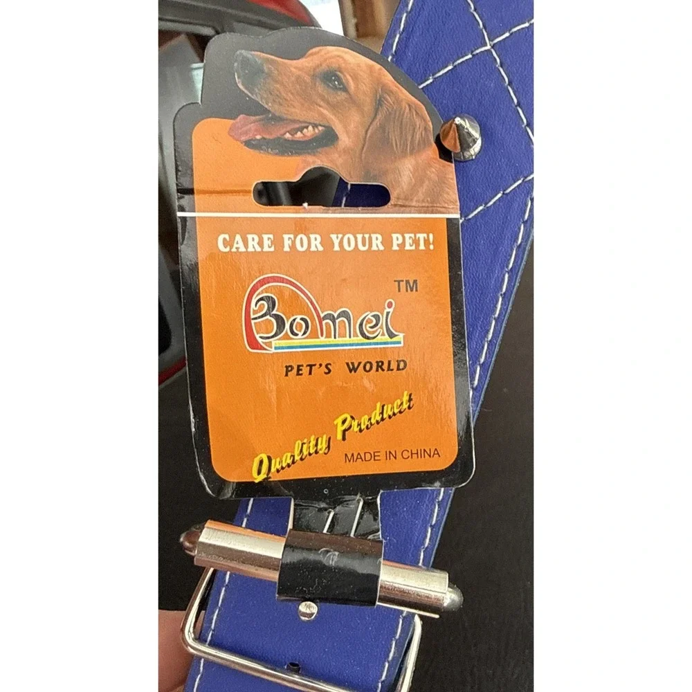 Come Blue‎ Spiked Dog Collar Large